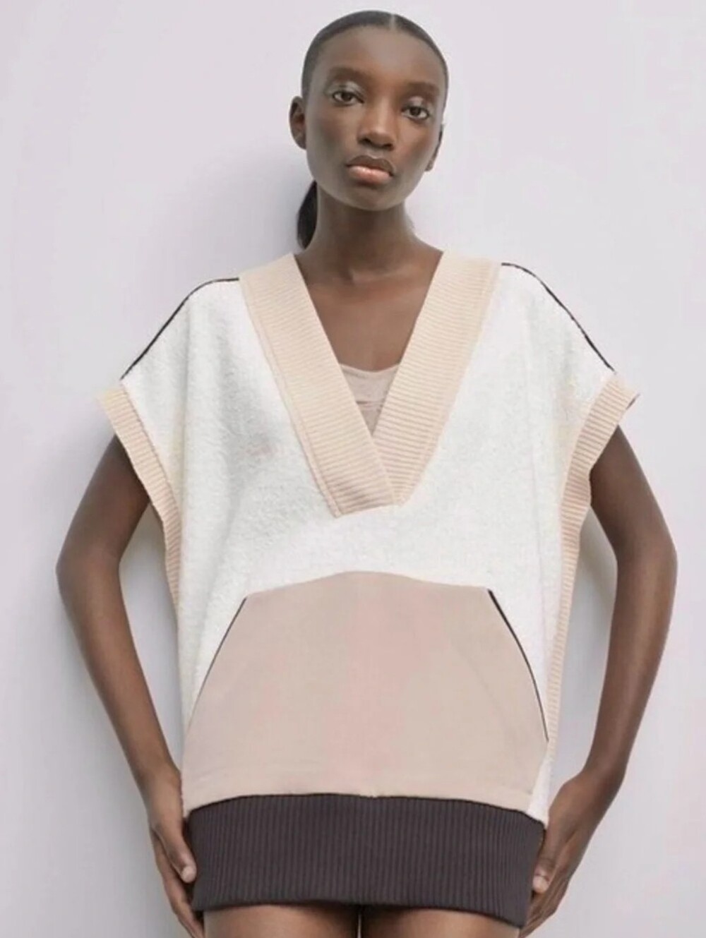 ZARA NWT OVERSIZED SWEATER VEST SIZE XS-S